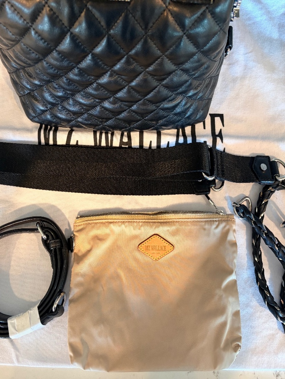 MZ Wallace Black Leather Small Sutton Deluxe NWOT - Picture 8 of 13